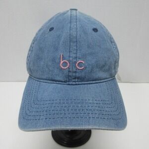 Barney Cools BC Logo Dad Hat Cap Strap Back Mens One Size Blue Chambray Cotton